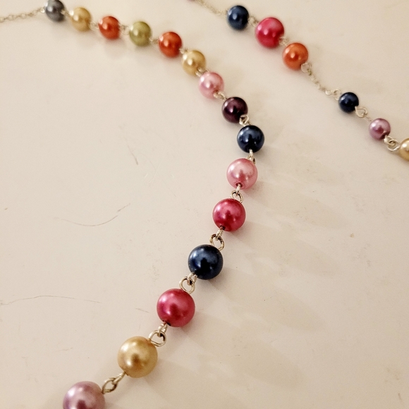 NWOT Pair of multicolored layering necklaces - Picture 2 of 6